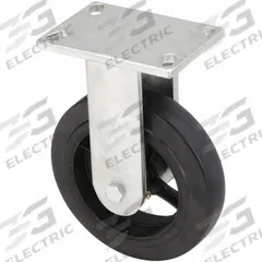 APPROVED VENDOR Plate Caster: Rigid, No Brake, Rubber, 6 in Wheel Dia, 2 in Wheel Wd, Slot, Roller (MPN P23R-RY060R-16). Key specifications — Wheel Bearing Type: Roller; Wheel/Tread Color: Black; Brand: APPROVED VENDOR; Caster Type: Rigid.