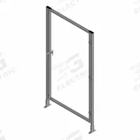 T-Slot Framing System Door: Stand-Alone, Gray, Left Swing, 72 in H x 39 in W x 5 1/2 in D, Solid (MPN 47789). Key specifications — Finish: Anodized; Brand: FAZTEK; Panel Color: Clear; Panel Type: Solid; Color: Gray; Material: Polycarbonate; Assembly: Assembled; Manufacturer Part Number: 47789.
