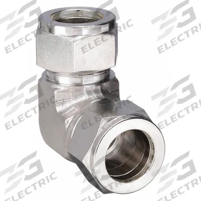 PARKER Compression Fitting Elbow: 1 in OD x 1 in OD Fitting Size - Double-Ferrule Stainless Steel Fittings