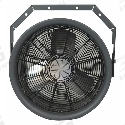 FOSTORIA Mounted Fan: 16 in Blade Dia, 480V AC, 1/2 hp Motor HP, Ceiling/Wall Mount - High-Velocity Industrial Wall-Mount Fans