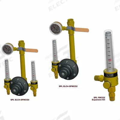 VICTOR Flowmeter: 1/2 in NPT F Inlet, 1/4 in NPT M Outlet - Flowmeter Regulators