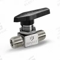 HAM-LET Manual Two-Way Ball Valve: 1/4 in, Stainless Steel, Straight, MNPT x MNPT, One-Piece, Lever (MPN H-880M-SS-N-1/4). Key specifications — Brand: HAM-LET; Handle: Lever.
