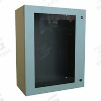 HAMMOND Electrical Enclosure: Steel, 30 in x 24 in x 12 in, NEMA 12/3R/4, Solid with Window Cover (MPN EN4SD302412WGY). Key specifications — Closure Method: 1/4-Turn Latch; Brand: HAMMOND; Knockouts: Not Included.