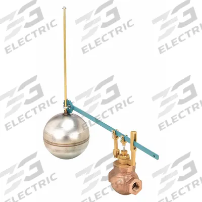 KECKLEY Float Valve Assembly: For Water Media, Angle Valve Body, Cylindrical, Horizontal Piping - General Service Float & Lever Valve Assemblies