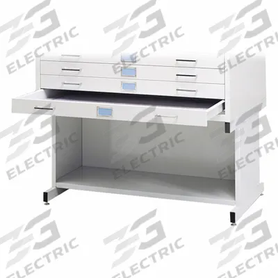 SAFCO PRODUCTS Flat File Cabinet Base: White, 20 in Overall Ht, 29 3/8 in Overall Dp - Bases for Flat File Cabinets