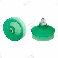 SCHMALZ Vacuum Pad Assembly: 1.5 Folds, 1/4 in NPT, 58.4 mm Pad Dia, Elastodur ED, Green, 65 A, SPB1 (MPN 10.01.06.04960). Key specifications — attr1019194: 10.01.06.04960; attr1019196: SCHMALZ; attr1019197: 65 A.