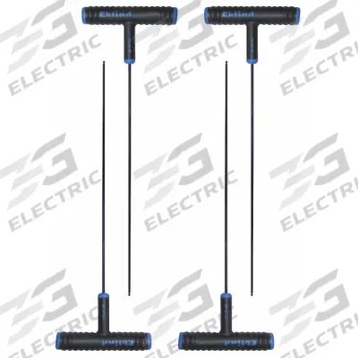EKLIND Hex Key: 1 Ball Ends, 2.5 mm Tip Size, Metric, Long, Alloy Steel, Black Oxide - T-Shaped Hex Keys