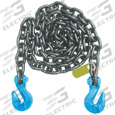 B/A PRODUCTS Recovery Chain: 5/16 in Overall Hook Size, 100, 10 ft Overall Lg, Black - Recovery Chains