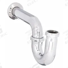 APPROVED VENDOR Trap: Brass, Chrome-Plated, Silver, 1 1/2 in_1 1/4 in Nominal Pipe Size, Slip, Slip (MPN 4FEX2). Key specifications — Finish: Chrome-Plated; Includes: Slip Nut and Washer; Includes Cleanout: No; Brand: APPROVED VENDOR.