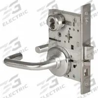BEST Door Lockset: Office Lever Locksets, Chrome, ADA Compliant, Interchangeable Core (MPN 45H7AB3H626LHRB). Key specifications — attr1024149: Not Ligature-Resistant; attr1011488: BEST; attr1024446: F20; attr1011524: No Message; attr1011506: 40H Rose; attr1011485: Yes; attr1059461: Satin Chromium-Plated : Stainless Steel.