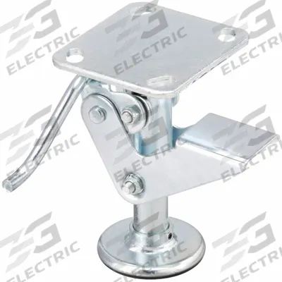 APPROVED VENDOR Floor Lock: For 4 in Wheel Dia, 4 7/8 in Floor Lock Retracted Ht - General Purpose Floor Locks