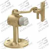 Hook-Style Door Holder: Door - Mounted, 1 in Wd, 3 3/4 in Overall Ht, Brass (MPN 473.3). Key specifications — Brand: ROCKWOOD; Color: Gold.