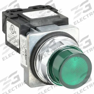 Siemens Pilot Light: 30 mm Panel Mounting Size, Green, LED - LED Pilot-Lights