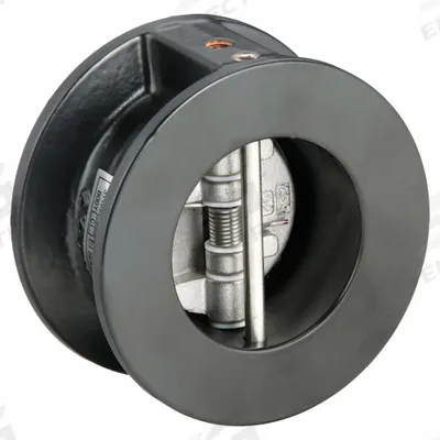 KECKLEY Check Valve: Double Disc, Inline Valve Body, 2 in Pipe Size, Wafer, Cast Iron - Cast Iron Double-Door Wafer Check Valves