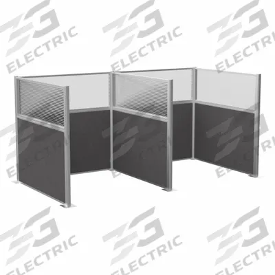 VERSARE Cubicle Kit: 72 in Overall Ht, 72 in Overall Wd, 5 Panels - Modular Cubicle Walls