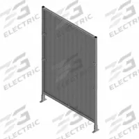 T-Slot Framing System Panel: Stand-Alone, Gray, 84 in H x 48 in W x 5 1/2 in D, Mesh (MPN 45939). Key specifications — Finish: Anodized/PVC-Coated; Brand: FAZTEK; Panel Color: Black; Panel Type: Mesh; Color: Gray; Material: Wire; Mesh Shape: Square; Assembly: Assembled.