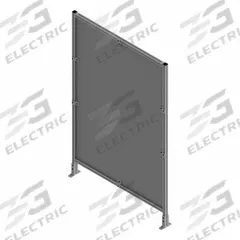 T-Slot Framing System Panel: Stand-Alone, Gray, 84 in H x 48 in W x 5 1/2 in D, Mesh (MPN 45939). Key specifications — Finish: Anodized/PVC-Coated; Brand: FAZTEK; Panel Color: Black; Panel Type: Mesh; Color: Gray; Material: Wire; Mesh Shape: Square; Assembly: Assembled.