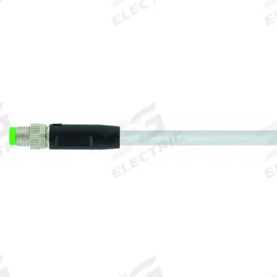 MURRELEKTRONIK Cordset: M8 Male Straight X Bare Wire, 4 Pins, Gray, PUR, 1.5 m Cable Lg - Single-Ended Cordsets with PUR Jacket for Twisting Applications