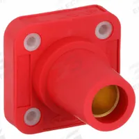 Single Pole Receptacle: Red, Straight Taper Nose Mating, Threaded Stud Termination, 600V AC/600V DC (MPN HBLFRSR). Key specifications — Series: 16; Receptacle Gender: Female; Brand: HUBBELL.