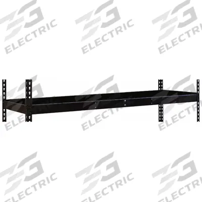HALLOWELL Shelf: 48 in x 18 in, 1,400 lb Load Capacity, Black - Open Deck Shelf Kits for Boltless Shelving