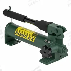 SIMPLEX Hand Pump: 2 Stages, Single Acting, 200 psi Max. Pressure 1st Stage (MPN P20). Key specifications — Brand: SIMPLEX; Cylinder Compatibility: Single Acting.