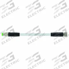 Cordset: M8 Male Straight X M8 Female Straight, 3 Pins, Gray, PUR, 1 m Cable Lg, 24 AWG Wire Size (MPN 7000-88001-2300100). Key specifications — Cable Jacket Color: Gray; End 1 Mounting Orientation: Straight; End 1 Gender: Male; End 1 Connection Type: M8; Cable Jacket Material: PUR; Brand: MURRELEKTRONIK; IP Rating: IP65; End 2 Connection Type: M8.