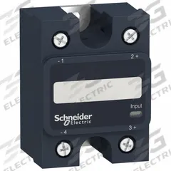 SCHNEIDER Solid State Relay: Surface Mounted, 40 A Max Output Current, MOSFET, DC Output (MPN SSP1D440BD). Key specifications — Brand: SCHNEIDER; Current Type: DC; Electrical Connection: Screw Clamp; Finger Safe: Yes; Input Current: 10 to 15 mA; Maximum Output Current without Heat Sink: Not Recommended; Mounting Style: Panel; Output Voltage: 1 to 150V DC.
