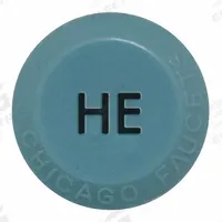 CHICAGO FAUCETS Index Button: Index Button, Plastic (MPN 216-678HEJKNF). Key specifications — Brand: CHICAGO FAUCETS; Index Text: HE; Product Type: Index Button; Index Color: Light Blue; For Handle Type: Helium.