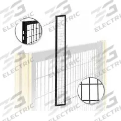 Welded-Wire Partition Components: Security Cage Panel, 7 ft H, 2 1/2 in H x 1 1/4 in W, Black (MPN 244682). Key specifications — Brand: 80/20; Product Type: Security Cage Panel; Compatible Series: 80/20 Series 25 T-Slots; Manufacturer Part Number: 244682.