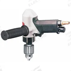 DYNABRADE Air-Powered Drill: 3/8 in Chuck, 3,400 RPM, 0.7 hp, Keyed, 2 5/8 in Right Angle Lg (MPN 53060). Key specifications — attr1320665: DYNABRADE.