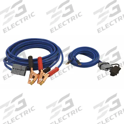 BUYERS PRODUCTS Booster Cable: Quick Connect, 4 AWG, Std Jaw, 28 ft Cable Lg - Plug-In Jumper Cables