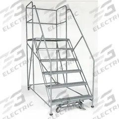 COTTERMAN Mobile Work Platform: 5 ft Platform Ht - Max, 24 in x 60 in, Steel, 800 lb Load Capacity (MPN 6WP2460RA3B4B8AC1P6). Key specifications — Folding: Not Foldable; Mobility: Rolling; Components Included: Rubber Foot Pads; Use Location: Indoor; Brand: COTTERMAN; Color: Gray; Height Adjustability: Fixed Height; Includes Handrails: Handrails Included.