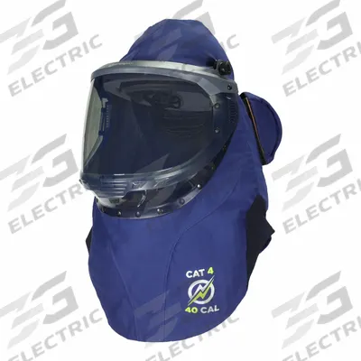 NATIONAL SAFETY APPAREL Hood: 4 PPE CAT, 40 cal/sq cm ATPV, Pyrad ( 9.5 oz ), Lift Front - Category 4 Hoods