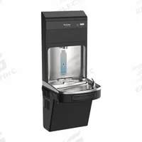 ELKAY Drinking Fountain with Bottle Filler: On-Wall, 8 gph @ 50°F, Touchless Sensor, Stainless Steel (MPN LZS8WSBPRO). Key specifications — Brand: ELKAY; Housing Material: Stainless Steel; Filter Access: Top Panel Access; Housing Finish: Stainless; Chilling Capacity: 8 gph @ 50°F; Housing Color: Black.
