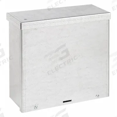 WIEGMANN Enclosure: Steel, 12 in x 12 in x 6 in, 3R, Solid Cover, Screw On, Included - Steel Enclosures with Screw-On Covers