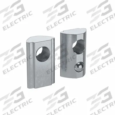 FATH INC. Roll In T-Nut: 1/4"-20 Size, For 0.4 in Slot Wd, 15 Series/40 Series, Single Offset - Roll-In T-Nuts