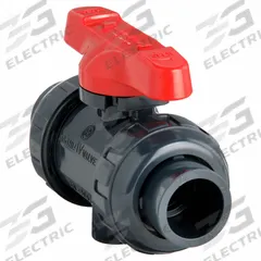 ASAHI Manual Two-Way Ball Valve: 3/4 in, PVC, Straight, 150 psi Max. Pressure (CWP), One-Piece, Tee (MPN 1601007). Key specifications — Brand: ASAHI; Handle: Tee.
