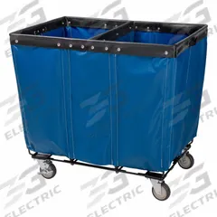 ROYAL BASKET TRUCKS Basket Truck: 14.9 cu ft, 42 lb, 36 in L x 26 in W x 33 1/2 in H, Blue, Steel (MPN R36-BBB-PWC-4ULT). Key specifications — Brand: ROYAL BASKET TRUCKS; Liner Color: Blue; Caster/Wheel Configuration: (2) Swivel; Assembled/Unassembled: Assembled.