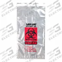 Biohazard Bag: LDPE, Biohazard, 2 mil Thick, Clear, 10 in Overall Ht, 6 in Overall Wd, 1,000 PK (MPN LABAC20610STAT). Key specifications — Brand: APPROVED VENDOR; Closure Type: Adhesive; Product Type: Dual Pouch Specimen Bag; Manufacturer Part Number: LABAC20610STAT; Color: Clear; Display Sell UOM: PK; Legend: Biohazard.