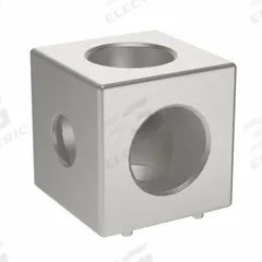Squared Corner Connector: Squared Corner Connector, 15 Series, 1 1/2 in x 1 31/64 in x 1 1/2 in (MPN 093WW381N08). Key specifications — Material: Aluminum; Brand: FATH INC.; Finish: Lacquer.