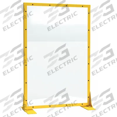 STRONG HOLD Room Divider: 1 Panels, Transparent, Yellow Panel, 24 in Overall Ht - Plastic Portable Room Dividers