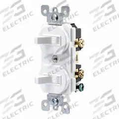 LEVITON Wall Switch: Toggle Switch, Single Pole, Maintained, White, 120/277V AC, 20 A (MPN 5334-W). Key specifications — Illuminated: No; Voltage Rating: 120/277V AC.
