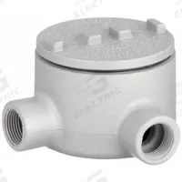 Conduit Outlet Body: Iron, GR, 3/4 in Trade Size, L Body, 18 cu in Body Capacity (MPN GRL75). Key specifications — Series: For Standard Body; Compatible Conduit Trade Size: 3/4 in; Thread Gender: Female; Hub Style: Threaded; Cover Included: Yes; Body Style: L; Connection Type: Threaded; Back Type: Round.