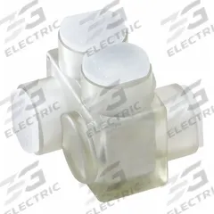 BURNDY Multitap Connector: 2 Port, Offset Double-Sided Entry, 14 AWG – 2/0 AWG Wire Size, Clear (MPN BITO2/0). Key specifications — Body Material: Aluminum; Brand: BURNDY.