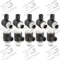 LEGRIS Push-Fit Adapter Fitting: 1/4 in OD x 1/4 in Pipe Size, Push-to-Connect x NPT, Black, 10 PK (MPN 3018 56 14). Key specifications — Brand: LEGRIS; Thread Size A: 1/4".