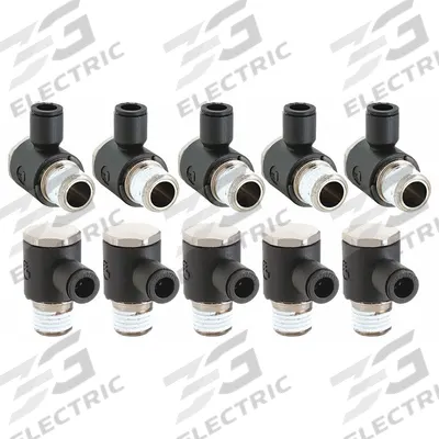 LEGRIS Push-Fit Adapter Fitting: 1/4 in OD x 1/4 in Pipe Size, Push-to-Connect x NPT - Nylon & Nickel-Plated Brass Tube Fittings