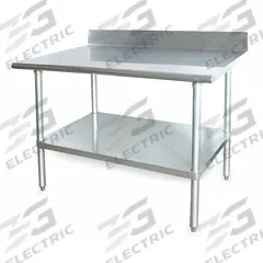 APPROVED VENDOR Work Table: Fixed Ht, Stainless Steel, 48 in x 30 in, 600 lb Overall Load Capacity (MPN 2KRD6). Key specifications — Brand: APPROVED VENDOR; Unit Type: Not Expandable or Modular.