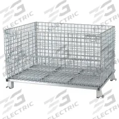 NASHVILLE WIRE Collapsible Bulk Container: 24.3 cu ft, 48 in x 40 in x 30 in, Lid Not Included (MPN C404824S4). Key specifications — Brand: NASHVILLE WIRE; Stackable: Stacking Capable; Shape: Rectangular; Runner Location: None; Fork Entry: 4-Way Entry; Container Wall Type: Vented; Mobility: Stationary; Collapsible: Collapsible.