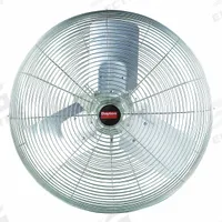 DAYTON Mounted Fan: 20 in Blade Dia, 115/230V AC, 1/4 hp Motor HP, Wall Mount, Non-Oscillating (MPN 1VCF9). Key specifications — Brand: DAYTON; Voltage: 115/230V AC; Number of Speeds: 1; Fan Mounting Location: Wall; Oscillation: Non-Oscillating; Mounting Type: Bracket.