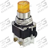 EATON Pilot Light: 30 mm Panel Mounting Size, Yellow, LED, 24 V AC/DC Max Volt Rating (Supply) (MPN 10250T297LYP24). Key specifications — Series: 10250T; Brand: EATON; Includes Push-To-Test: Push-To-Test Included.